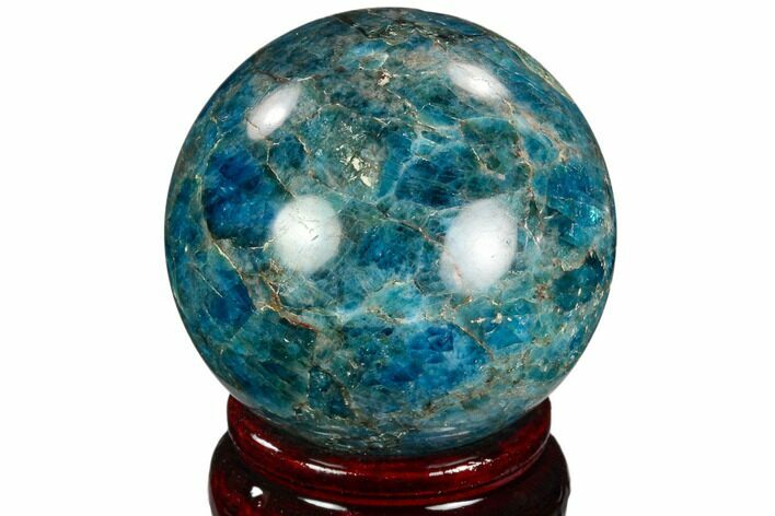 Bright Blue Apatite Sphere - Madagascar #121810